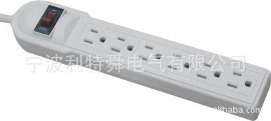 寧波利特舜電氣 專供高品質(zhì)美式插線板，6孔帶雷擊保護(hù)及小夜燈功能
